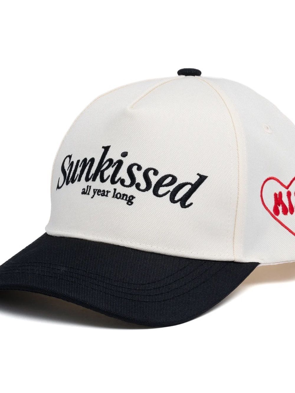 Sunkissed 'All Year Long' Two-Tone Baseball Cap - White/Black